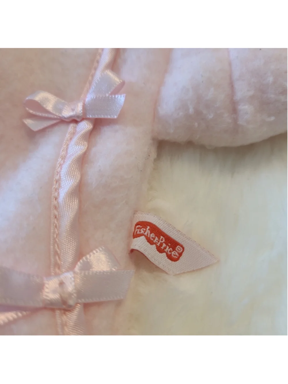 Fisher Price Flutterbye Pink Fleece Doll Lovey Security Blanket Friend 15